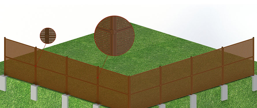 Translucent blindfolded fence Translucent blindfolded fence