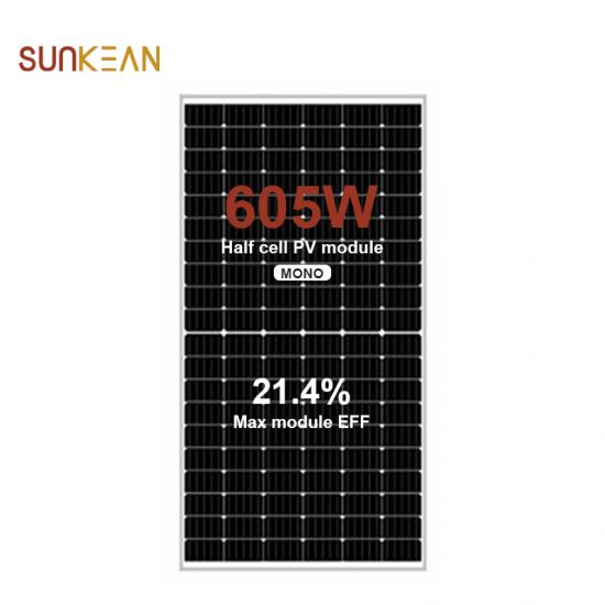 210mm 605W half-cut solar panel